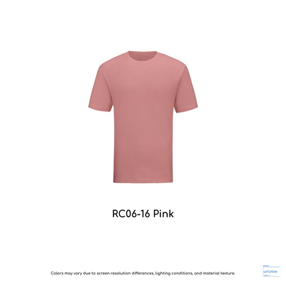 T-Shirt - Superb Cotton RC06-16 Pink | Unisex 220gsm | Artiztee