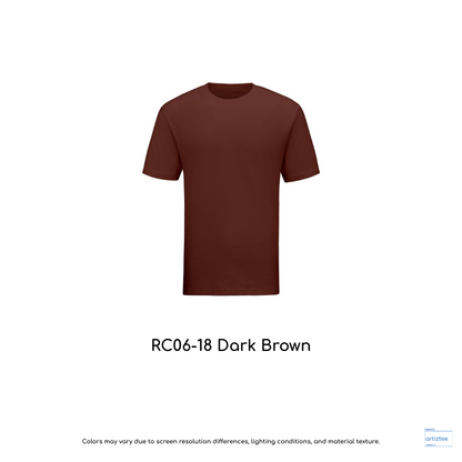 T-Shirt - Superb Cotton RC06-18 Dark Brown | Unisex 220gsm | Artiztee