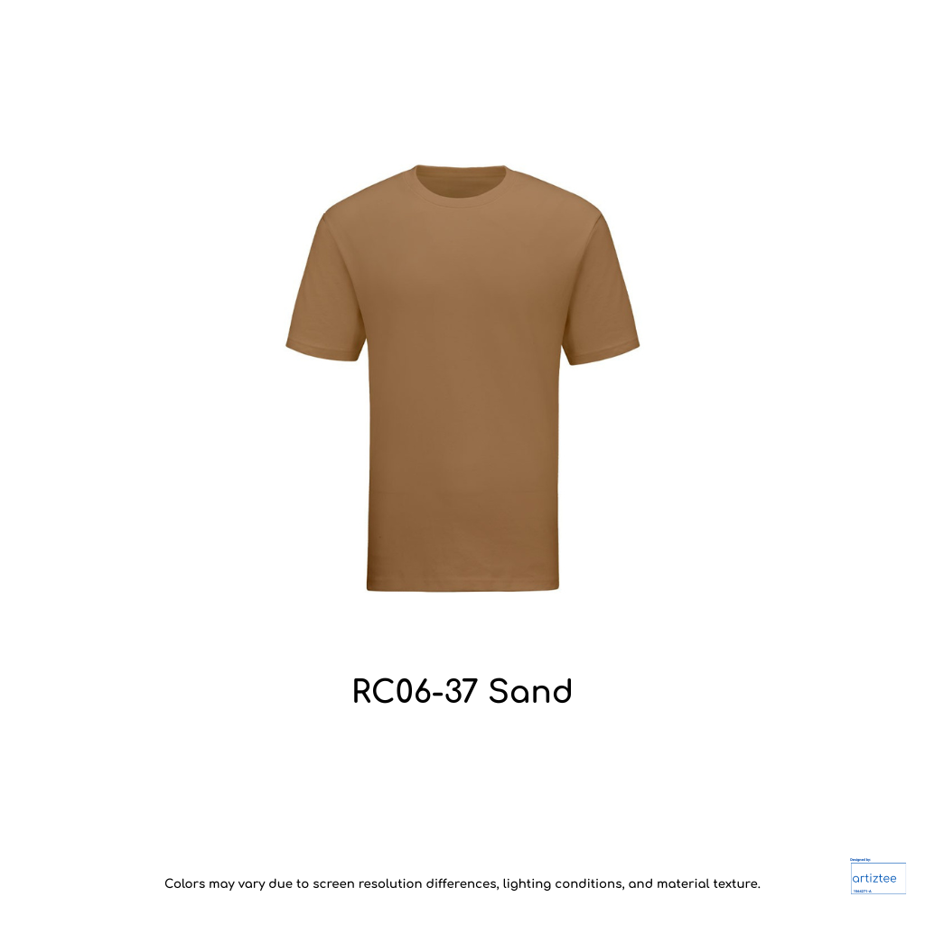T-Shirt - Superb Cotton RC06-37 Sand | Unisex 220gsm | Artiztee