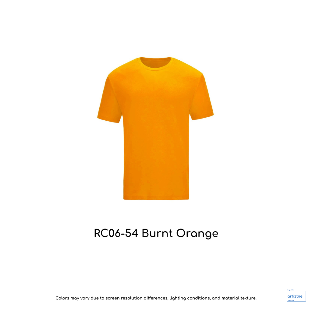 T-Shirt - Superb Cotton RC06-54 Burnt Orange | Unisex 220gsm | Artiztee
