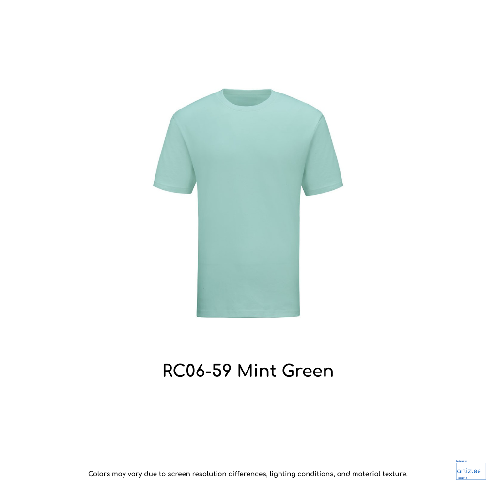T-Shirt - Superb Cotton RC06-59 Mint Green | Unisex 220gsm | Artiztee