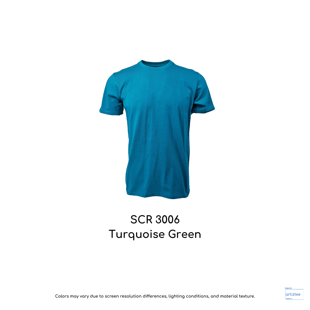 T-Shirt Siro Cotton Unisex - 210gsm | Turquoise Green | SCR3006 | Artiztee