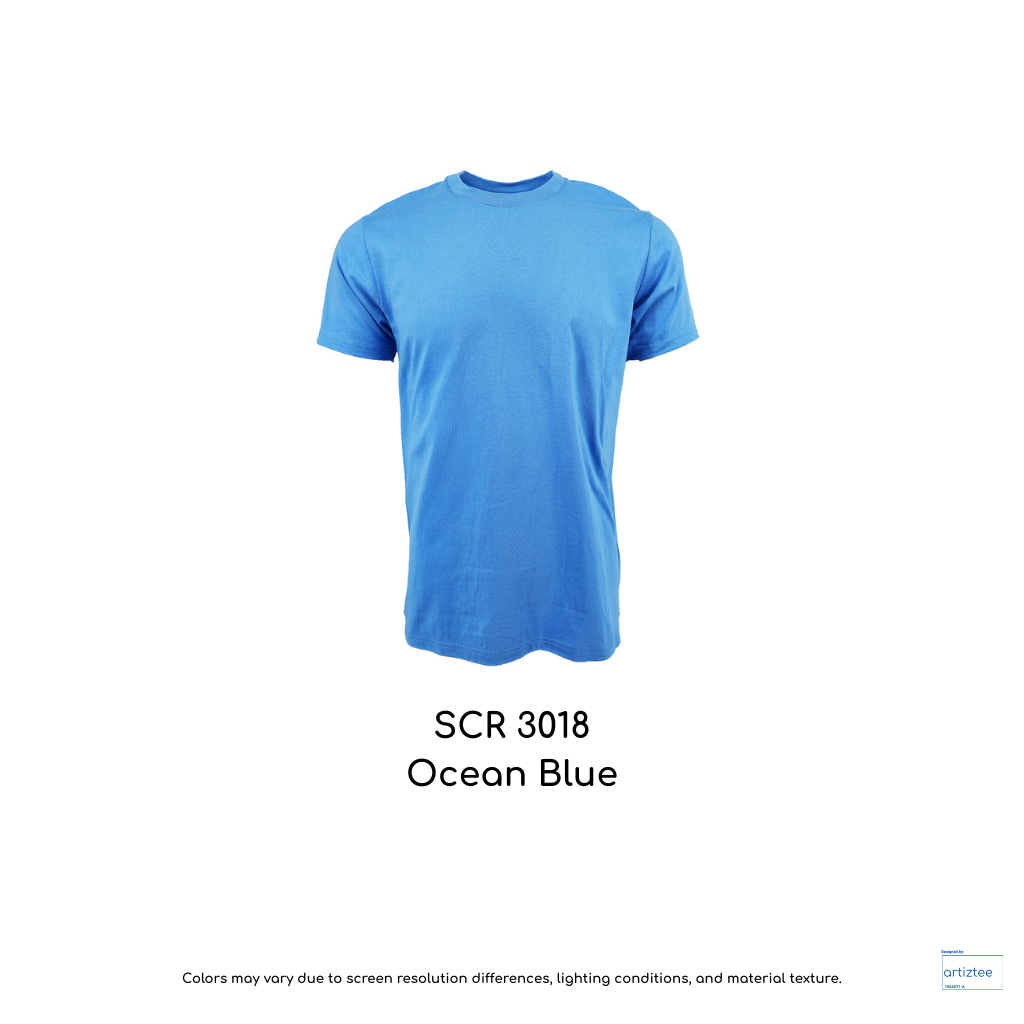 T-Shirt Siro Cotton Unisex - 210gsm | Ocean Blue | SCR3018 | Artiztee