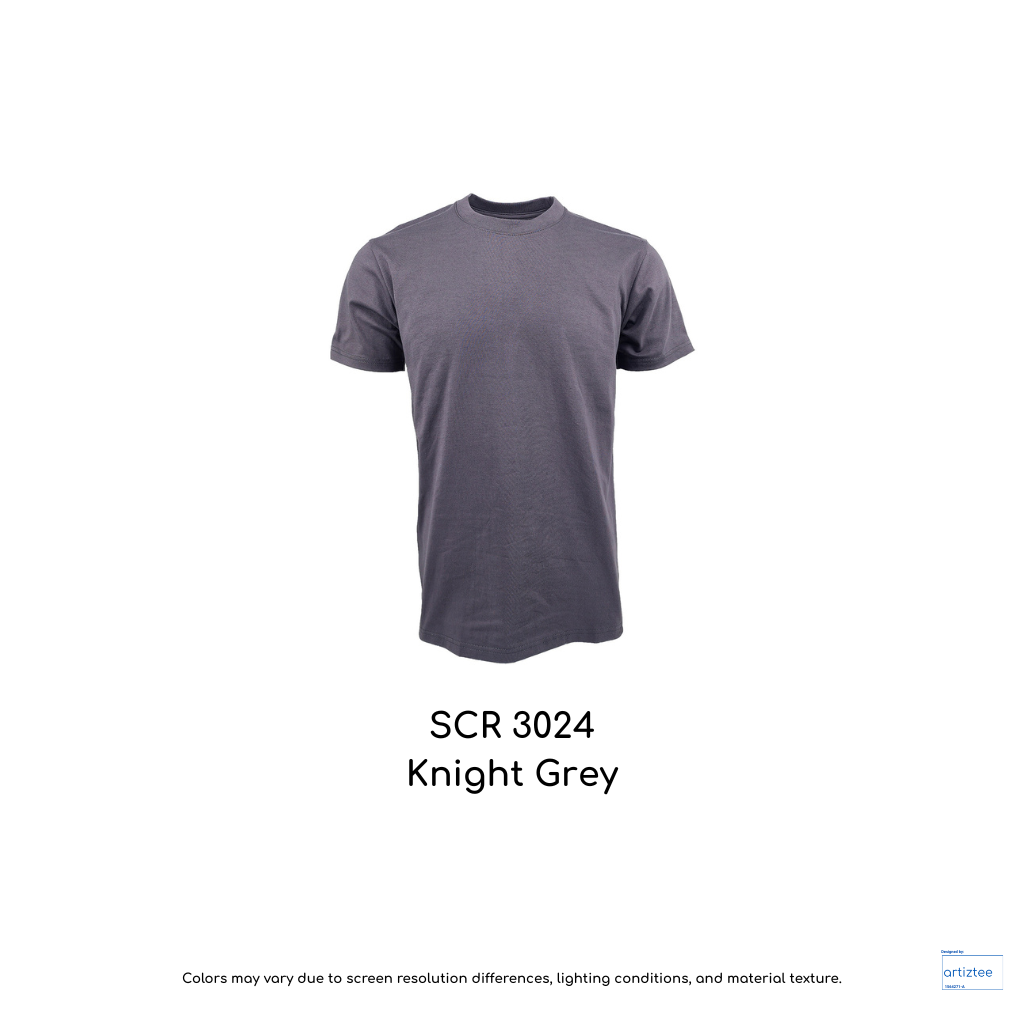 T-Shirt Siro Cotton Unisex - 210gsm | Knight Grey | SCR3024 | Artiztee