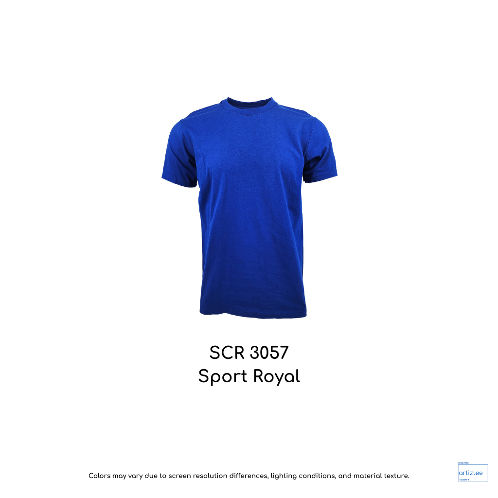 T-Shirt Siro Cotton Unisex - 210gsm | Sport Royal | SCR3057 | Artiztee