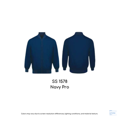 Bomber Jacket - Full-Zip | Polyester | Unisex | Navy Pro | SS1578