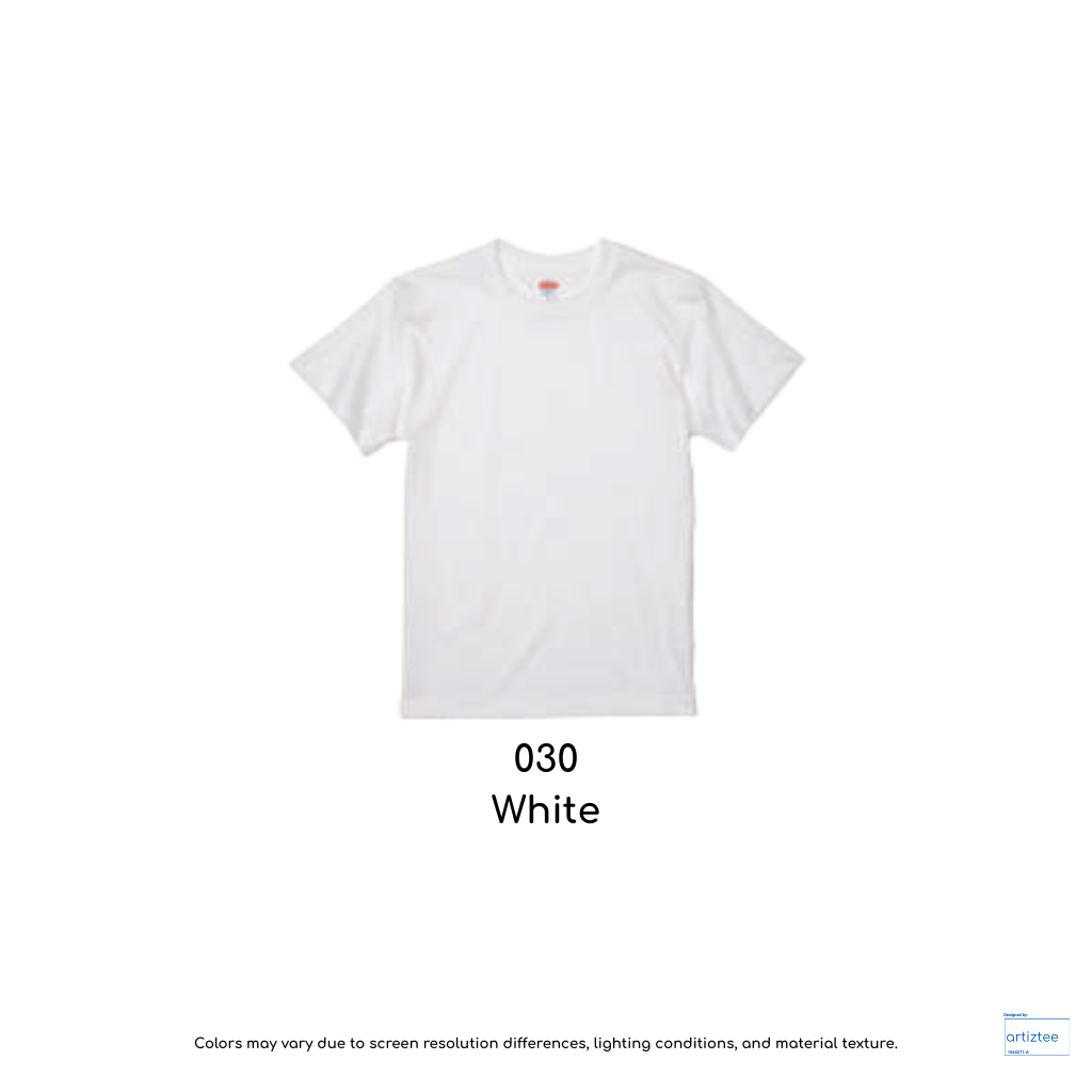 T-Shirt - High Quality Cotton Classic Fit Unisex | White | 030 | UA5001-01
