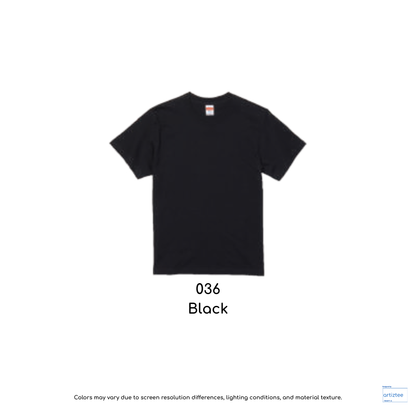 Oversized T-Shirt Cotton 190gsm | Unisex | UA5508-01 | 036 Black