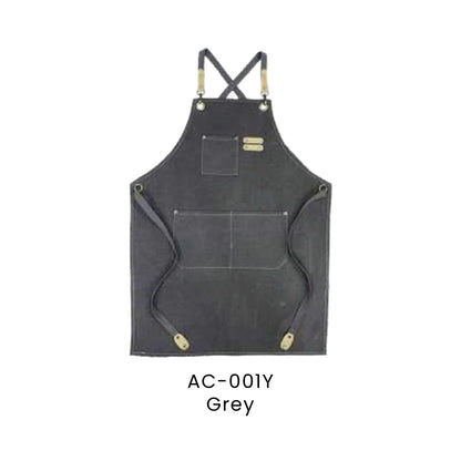 Apron - Canvas | AC-001 | Grey | AC-001Y | Artiztee