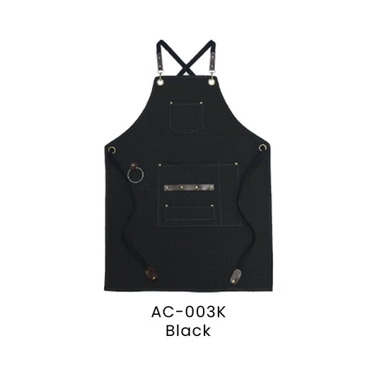 Apron - Canvas | AC-003 | Black | AC-003K | Artiztee