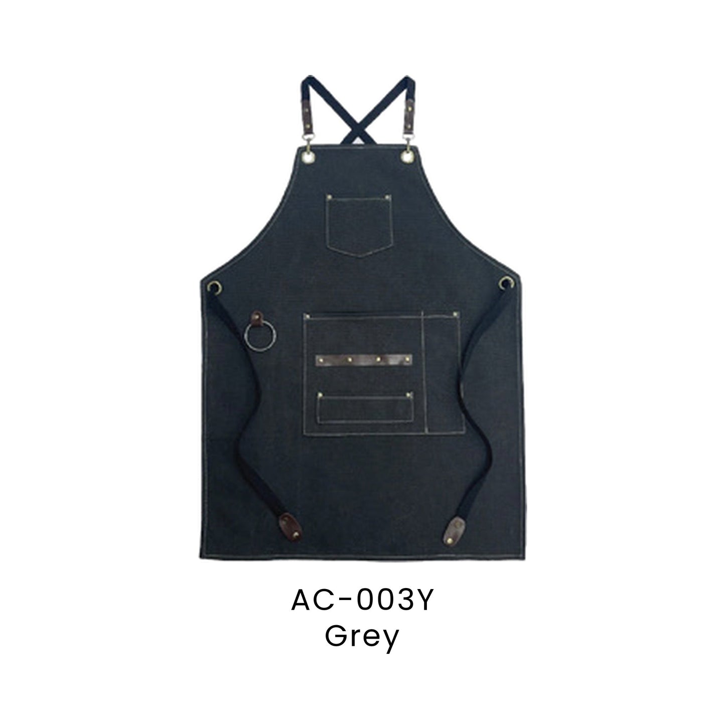 Apron - Canvas | AC-003 | Grey | AC-003Y | Artiztee