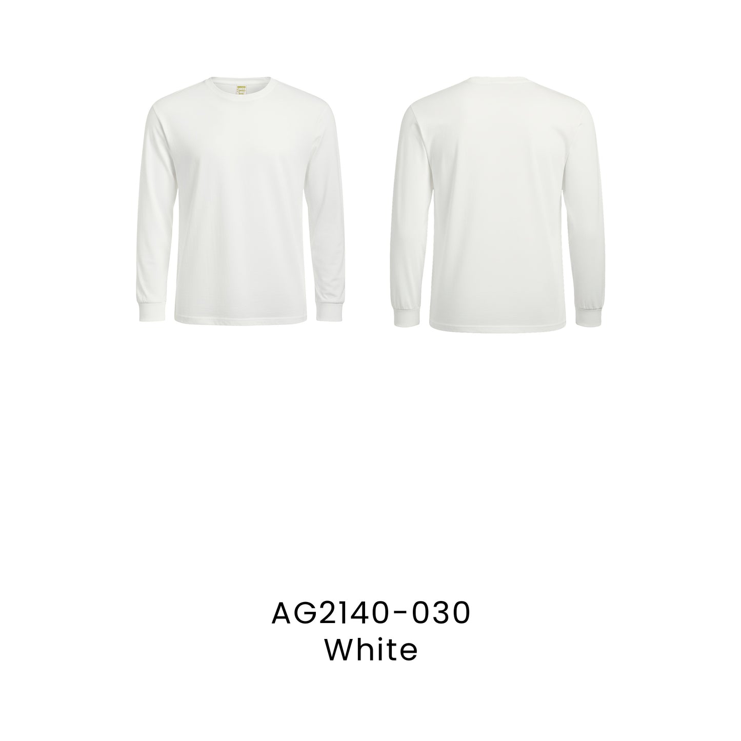 AG2140-030 White - T-Shirt - Symbolic Siro Cotton Long Sleeve