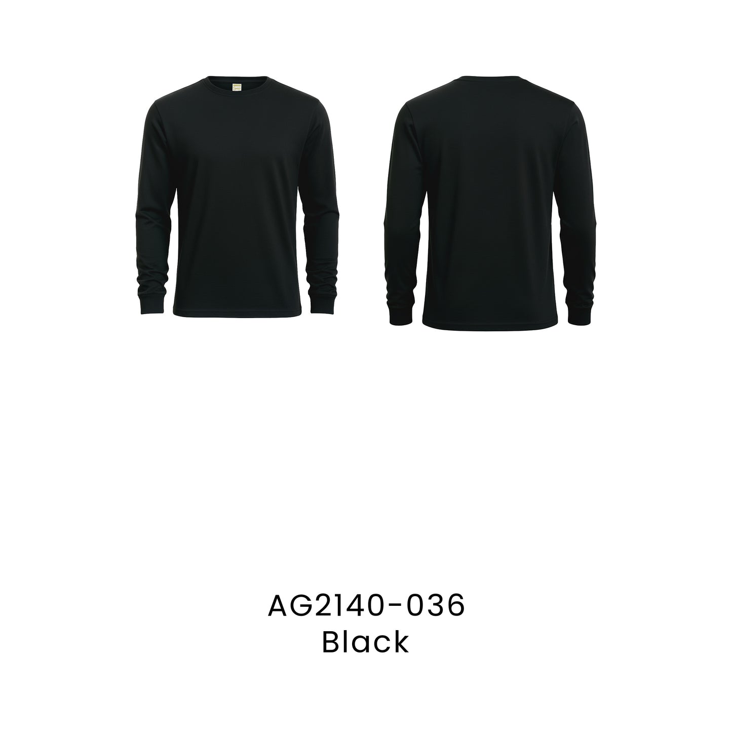 AG2140-036 Black - T-Shirt - Symbolic Siro Cotton Long Sleeve