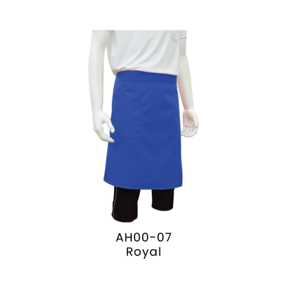 Apron - Half Body 2 Pockets Unisex Polyester Gabardine | Royal | AH00-07 | Artiztee