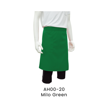 Apron - Half Body 2 Pockets Unisex Polyester Gabardine | Milo Green | AH00-20 | Artiztee
