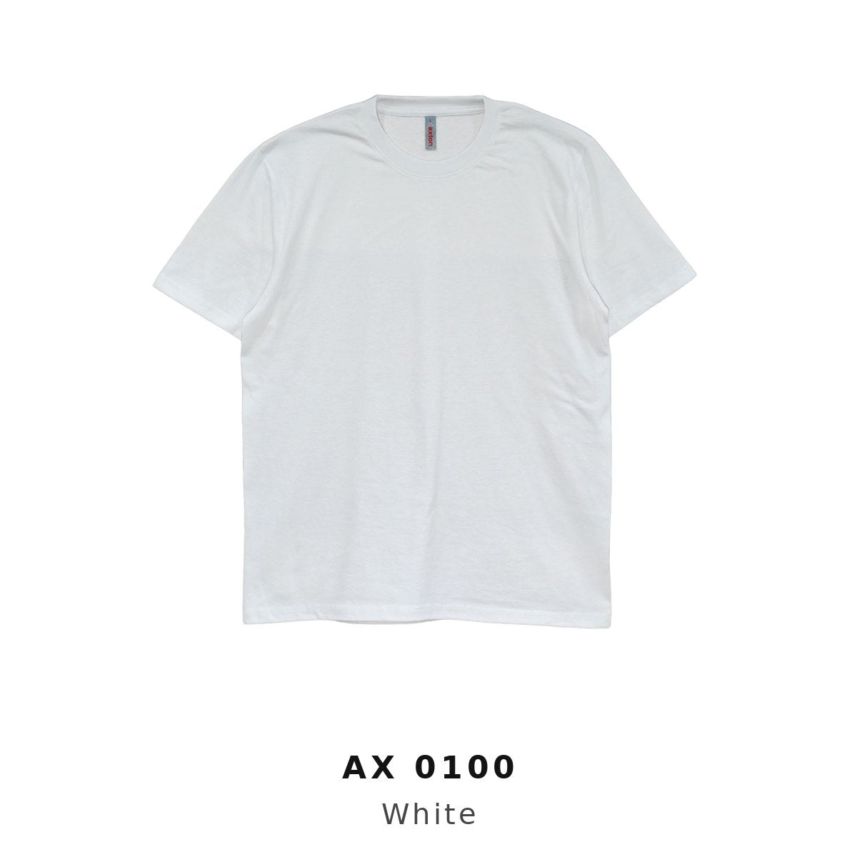 AX0100 White CVC t-shirt 170gsm unisex short sleeve – custom logo printing & embroidery Malaysia