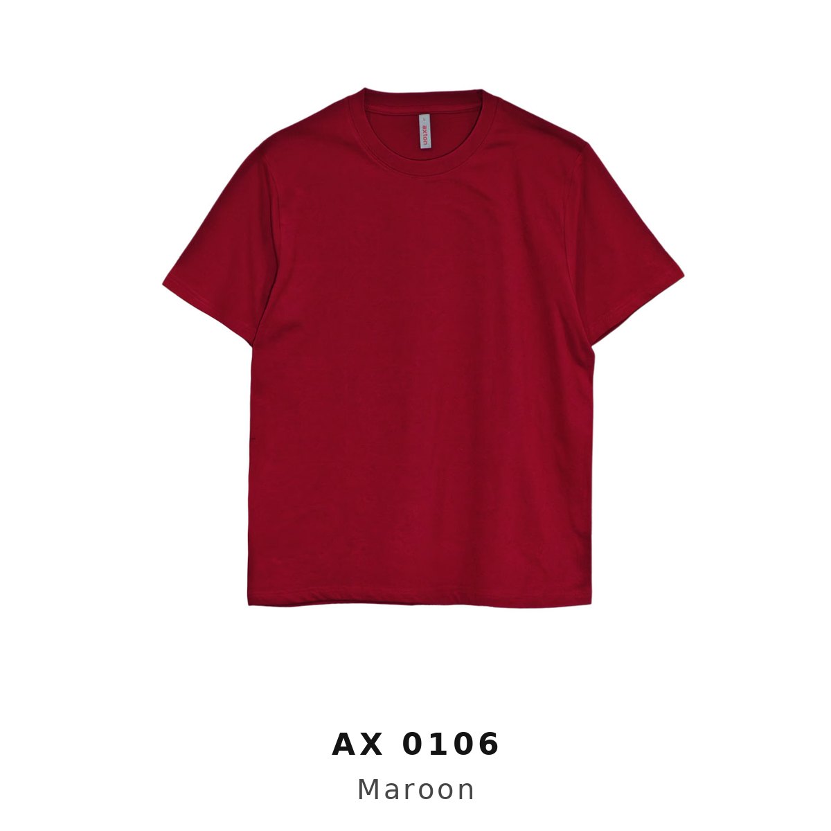 AX0106 Maroon CVC t-shirt 170gsm unisex short sleeve – custom logo printing & embroidery Malaysia