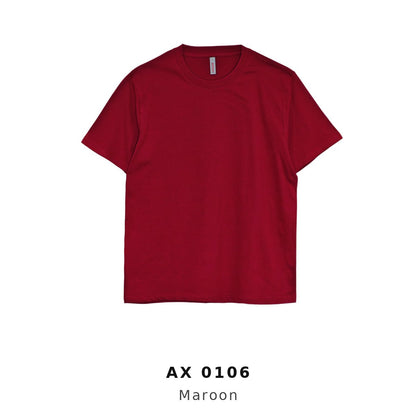 AX0106 Maroon CVC t-shirt 170gsm unisex short sleeve – custom logo printing & embroidery Malaysia