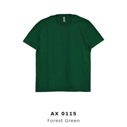 AX0115 Forest Green CVC t-shirt 170gsm unisex short sleeve – custom logo printing & embroidery Malaysia