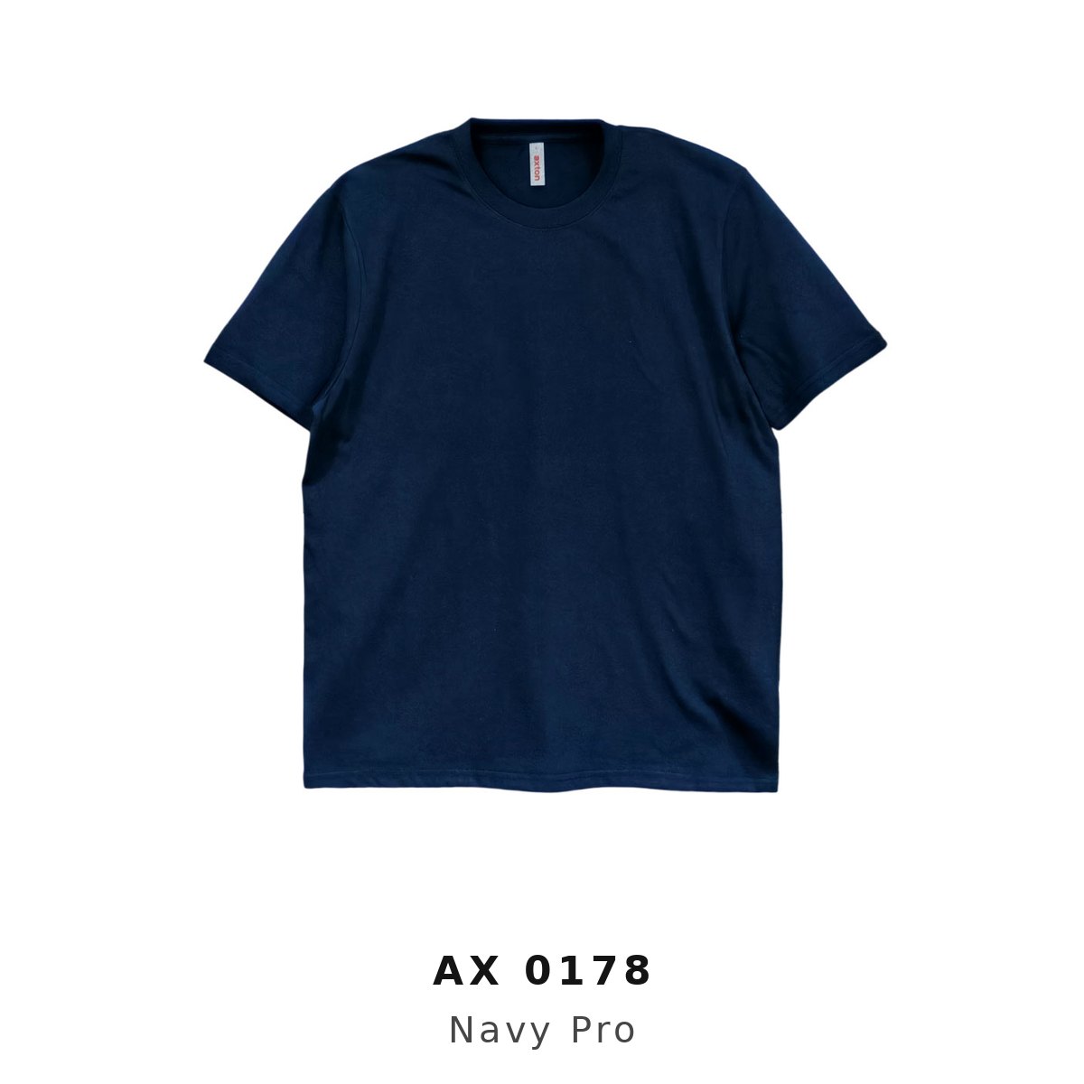 AX0178 Navy Pro CVC t-shirt 170gsm unisex short sleeve – custom logo printing & embroidery Malaysia