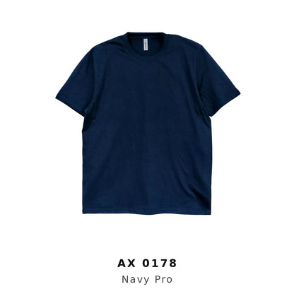 AX0178 Navy Pro CVC t-shirt 170gsm unisex short sleeve – custom logo printing & embroidery Malaysia