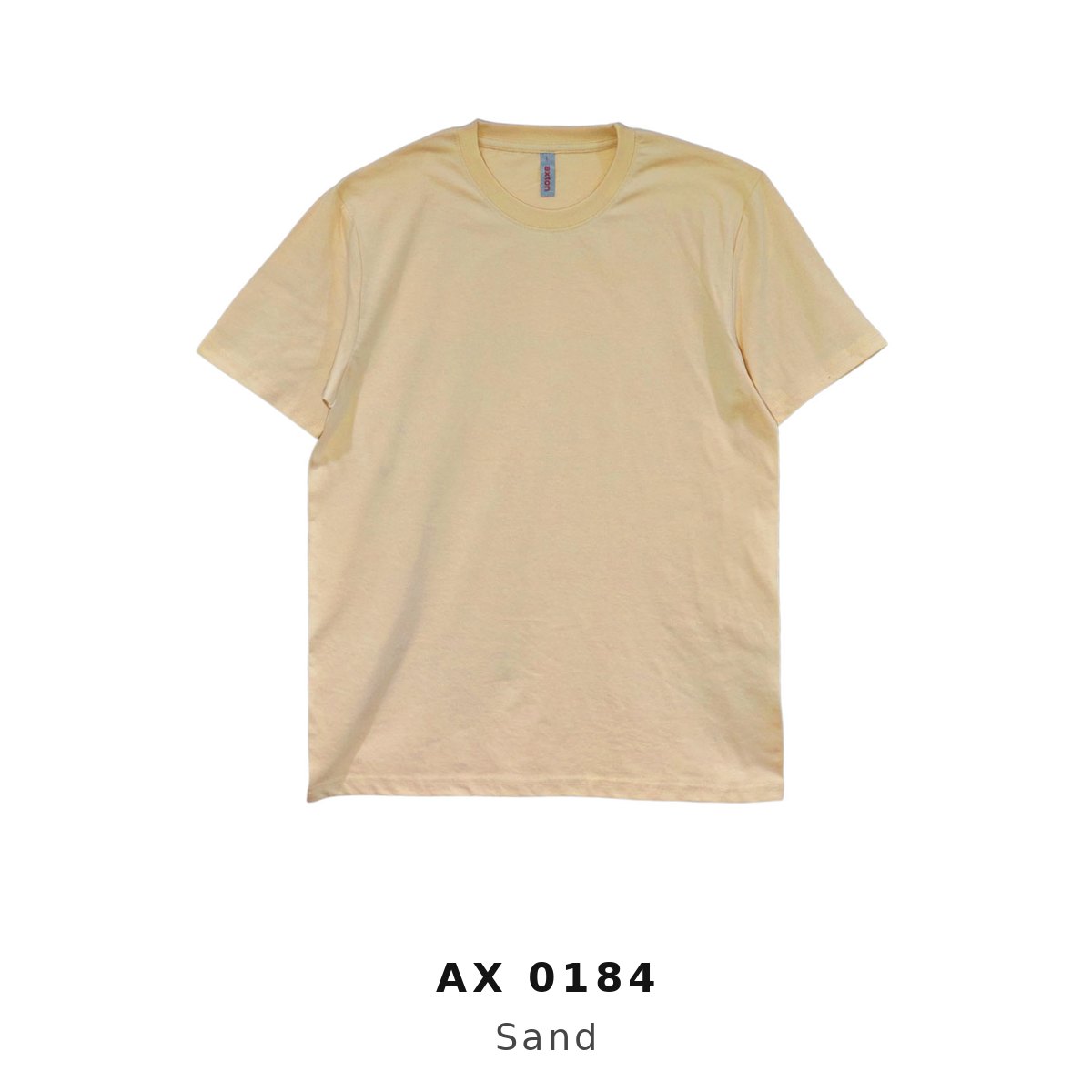 AX0184 Sand CVC t-shirt 170gsm unisex short sleeve – custom logo printing & embroidery Malaysia