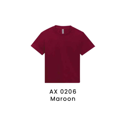 AX 0206 Maroon - AX02 kids CVC cotton short sleeve t-shirt
