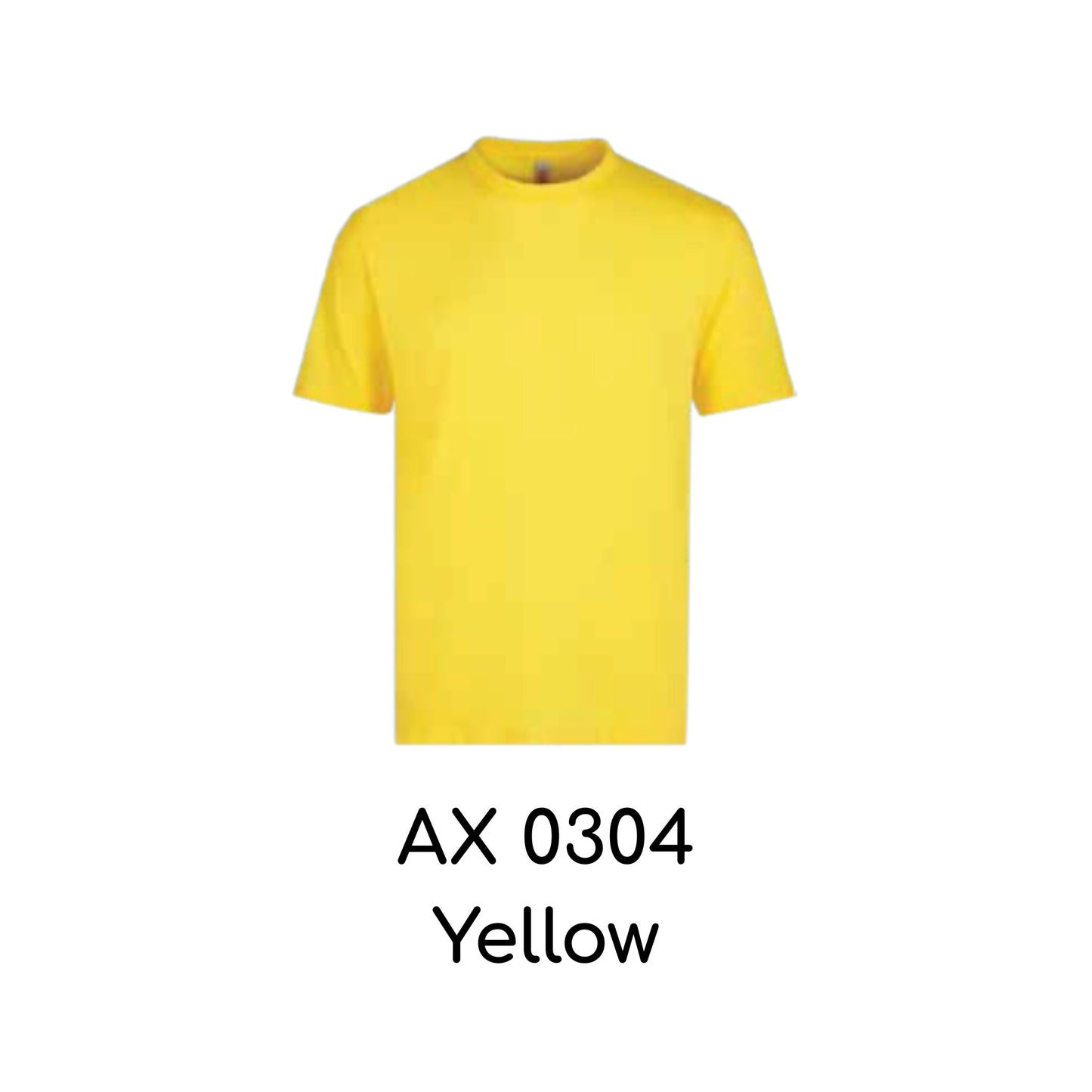 AX 0304 Yellow - AX03 unisex polyester cotton-feel t-shirt