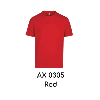 AX 0305 Red - AX03 unisex polyester cotton-feel t-shirt