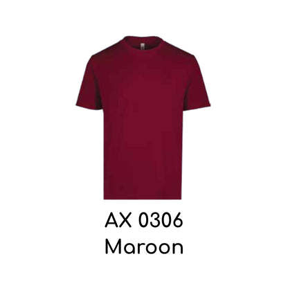 AX 0306 Maroon - AX03 unisex polyester cotton-feel t-shirt