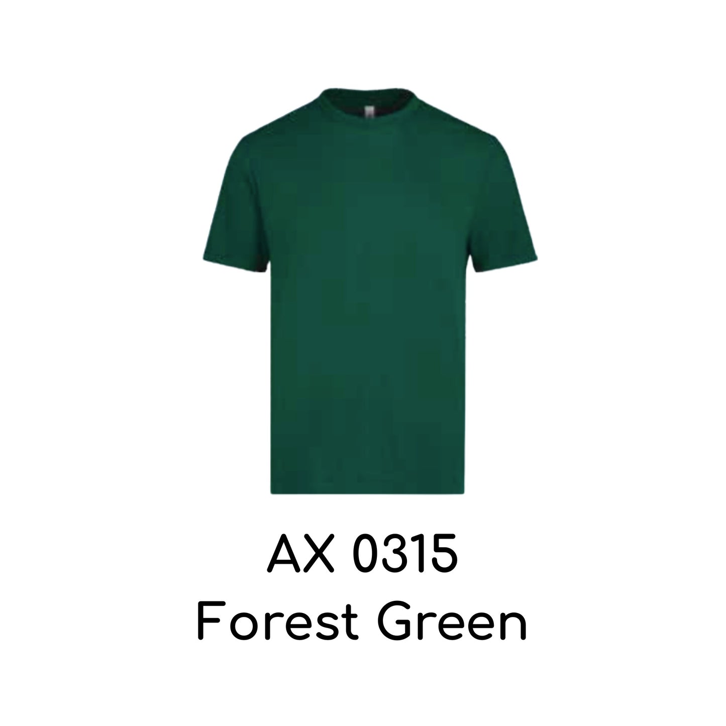 AX 0315 Forest Green - AX03 unisex polyester cotton-feel t-shirt
