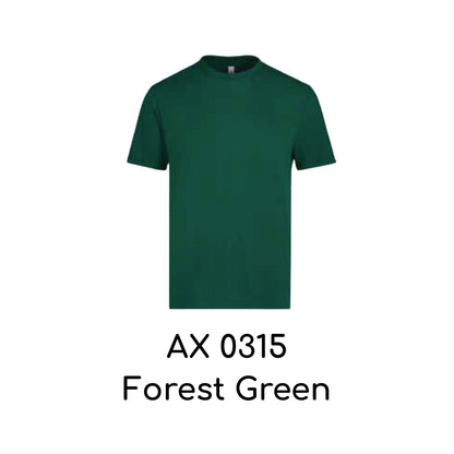 AX 0315 Forest Green - AX03 unisex polyester cotton-feel t-shirt