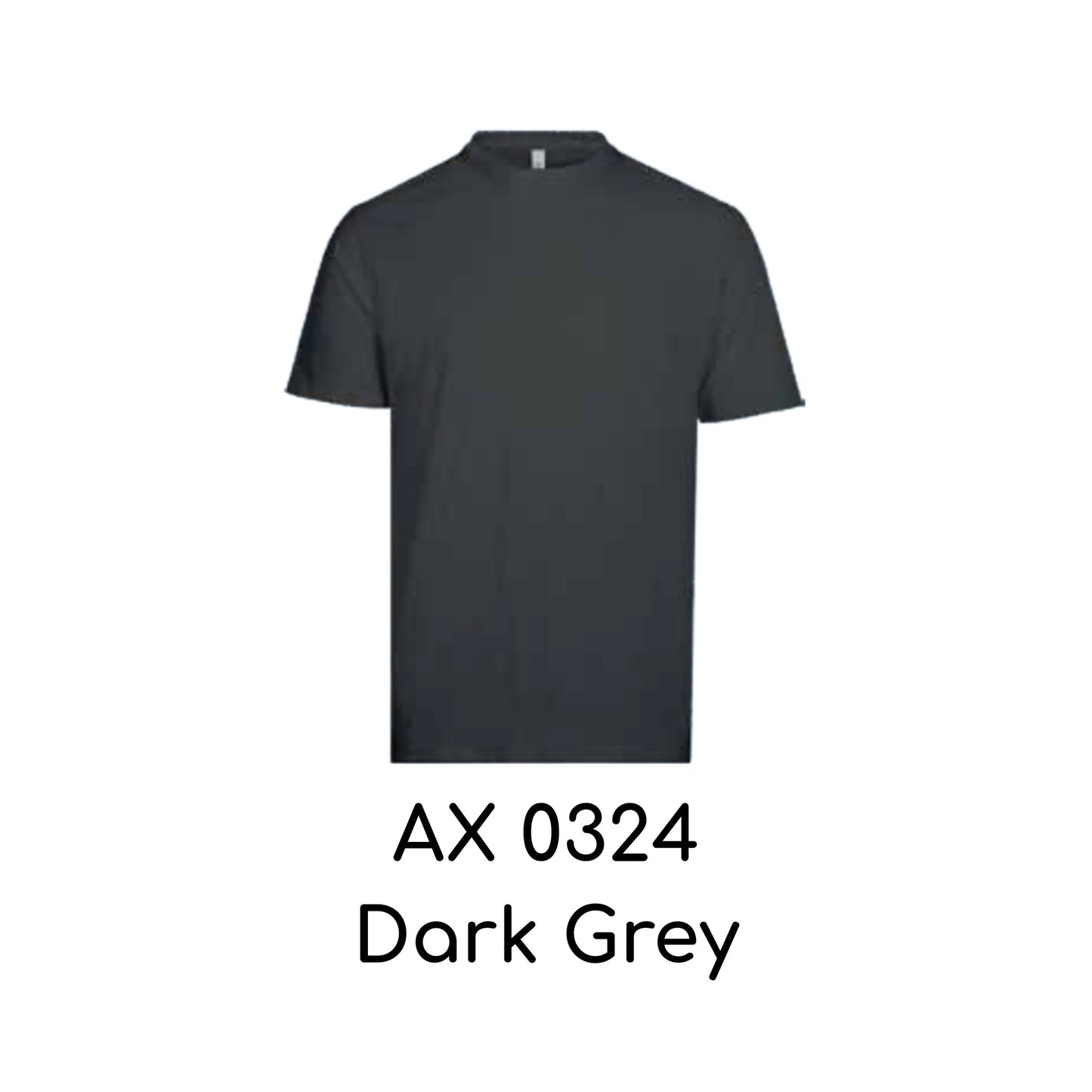 AX 0324 Dark Grey - AX03 unisex polyester cotton-feel t-shirt