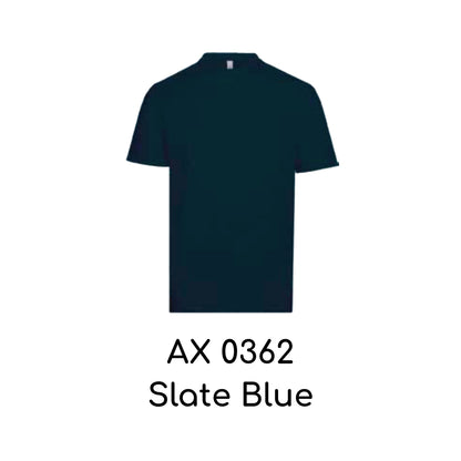 AX 0362 Slate Blue - AX03 unisex polyester cotton-feel t-shirt
