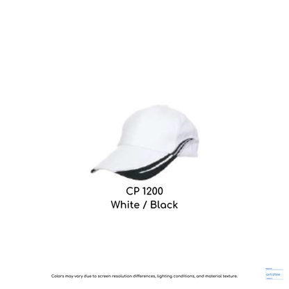 Baseball Cap - Cotton CP12 | Artiztee | CP1200 White Black