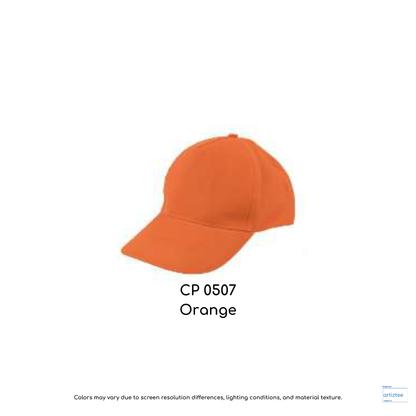 Baseball Cap - Polyester CP05 | Artiztee | CP0507 Orange