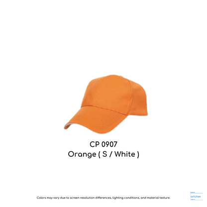 Baseball Cap - Polyester CP09 | Artiztee | CP0907 Orange