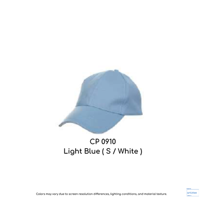 Baseball Cap - Polyester CP09 | Artiztee | CP0910 Light Blue