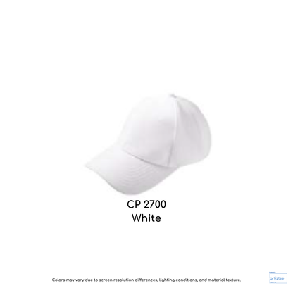 Baseball Cap - Polyester CP27 | Artiztee | CP2700 White