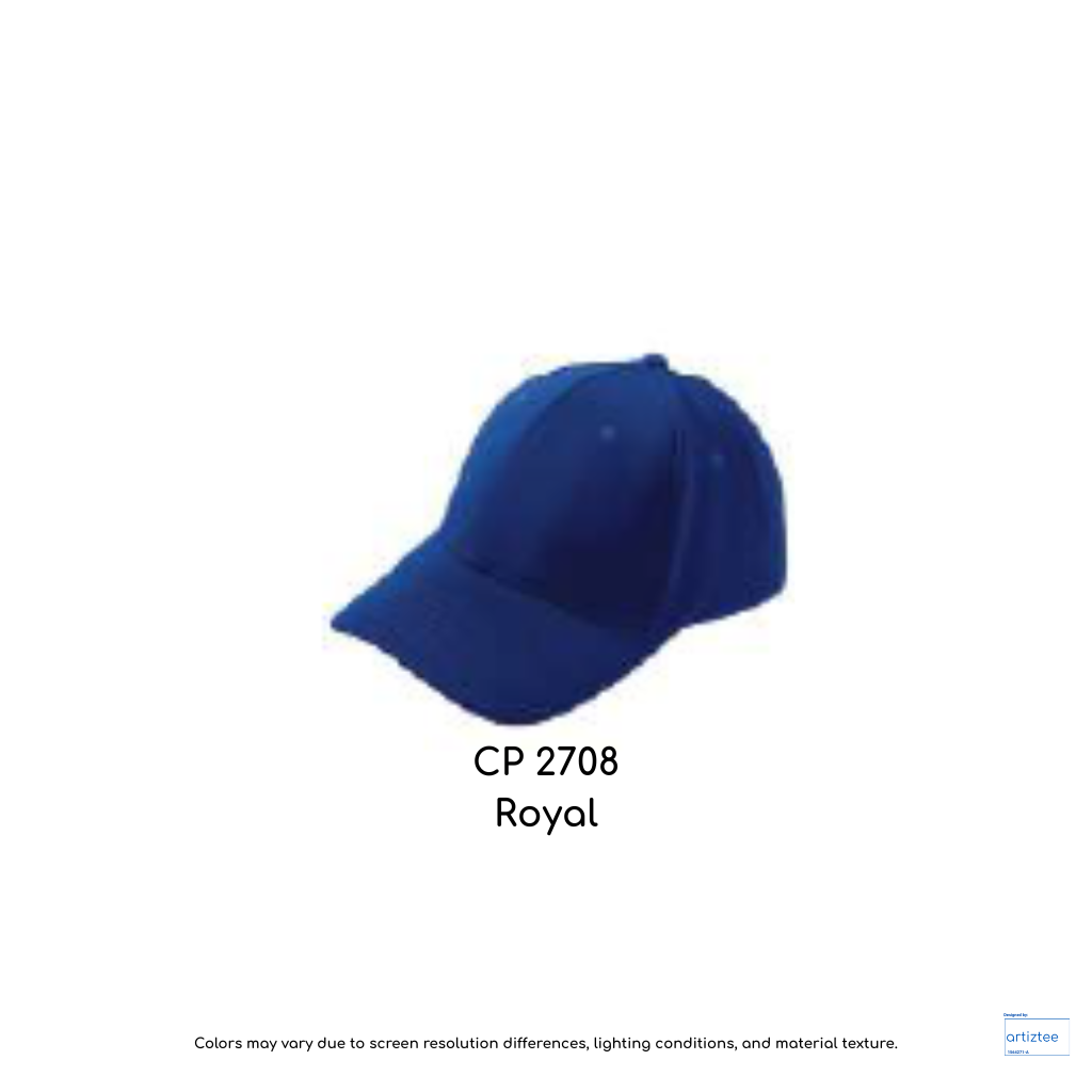 Baseball Cap - Polyester CP27 | Artiztee | CP2708 Royal