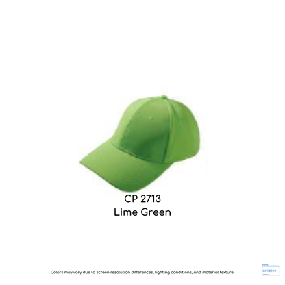 Baseball Cap - Polyester CP27 | Artiztee | CP2713 Lime Green