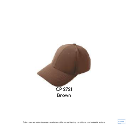 Baseball Cap - Polyester CP27 | Artiztee | CP2721 Brown