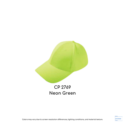 Baseball Cap - Polyester CP27 | Artiztee | CP2769 Neon Yellow
