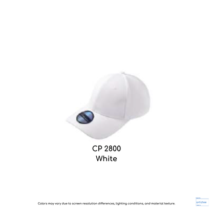 Baseball Cap - Polyester CP28 | Artiztee | CP2800 White