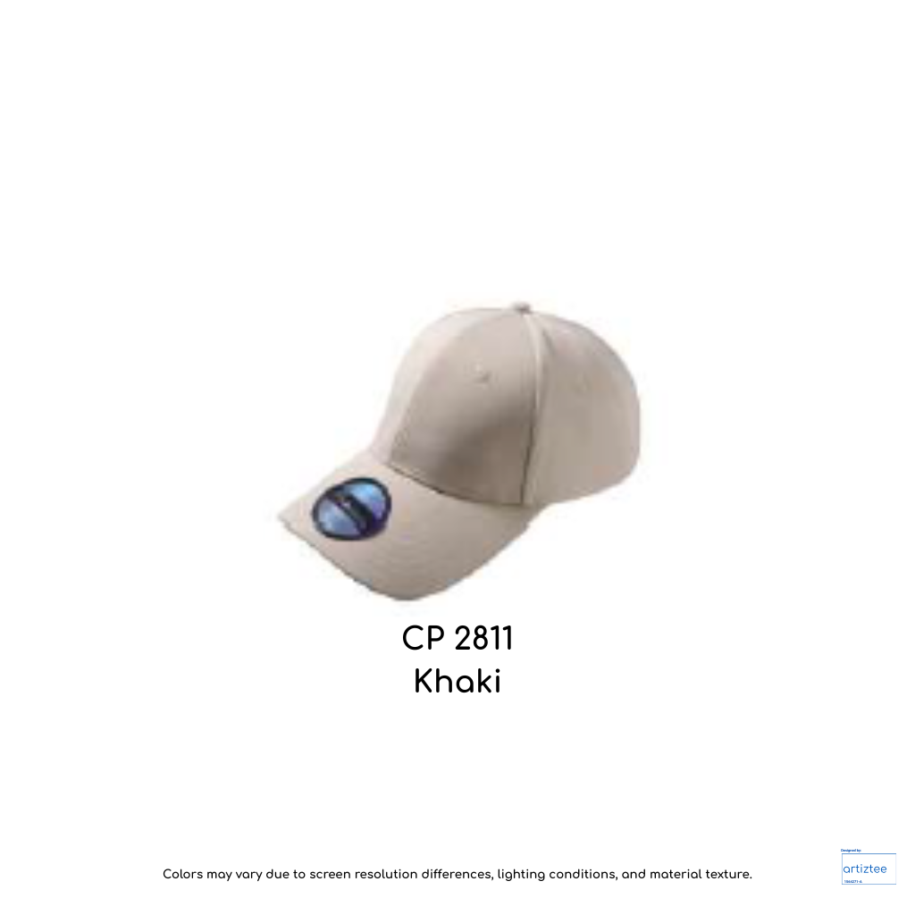 Baseball Cap - Polyester CP28 | Artiztee | CP2811 Khaki