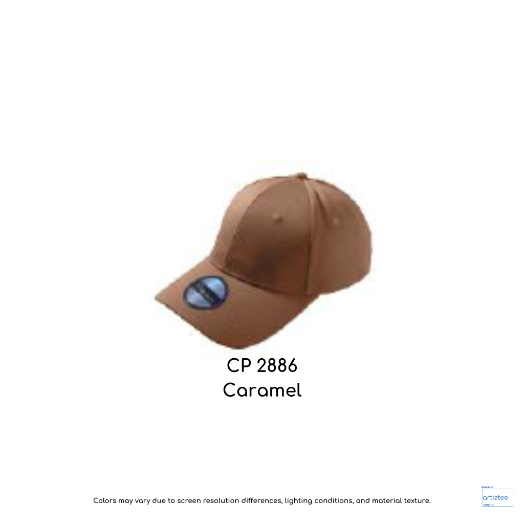 Baseball Cap - Polyester CP28 | Artiztee | CP2886 Caramel