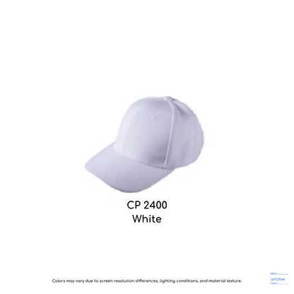 Baseball Cap - Polyester Kids CP24 | Artiztee | CP2400 White