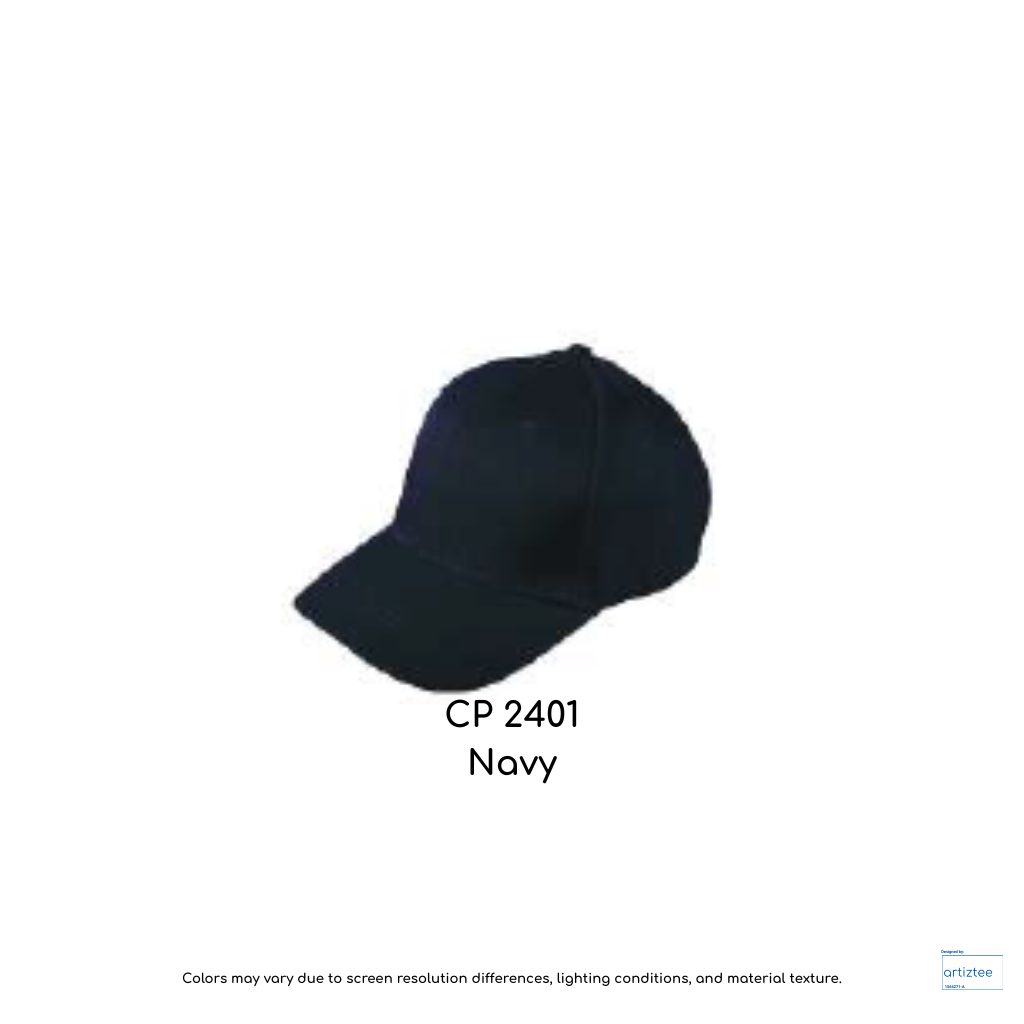 Baseball Cap - Polyester Kids CP24 | Artiztee | CP2401 Navy