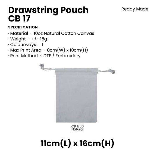Canvas Bags - 10oz Natural Cotton Canvas Bags | CB17 | Specification and colour range | Artiztee