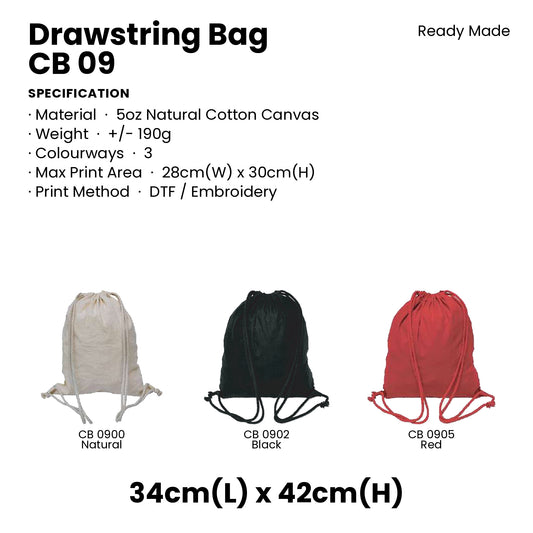 Canvas Bags - 5oz Natural Cotton Sling Canvas Bags | CB09 | Specification and colour range | Artiztee